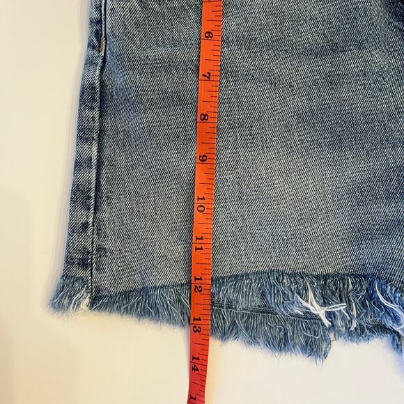 AGOLDE Parker Long Short 25 Medium Wash Wheel Cutoff Button Fly 4" Inseam - Picture 12 of 12